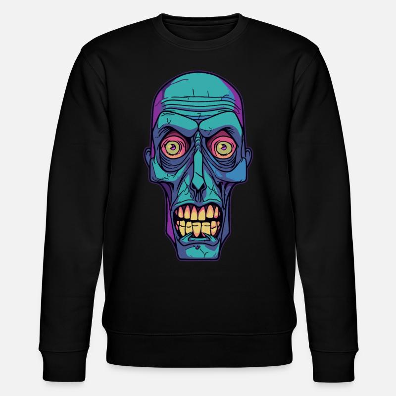 Monster Zombie - Stanley/Stella Unisex Bio-Sweatshirt CHANGER  - Schwarz
