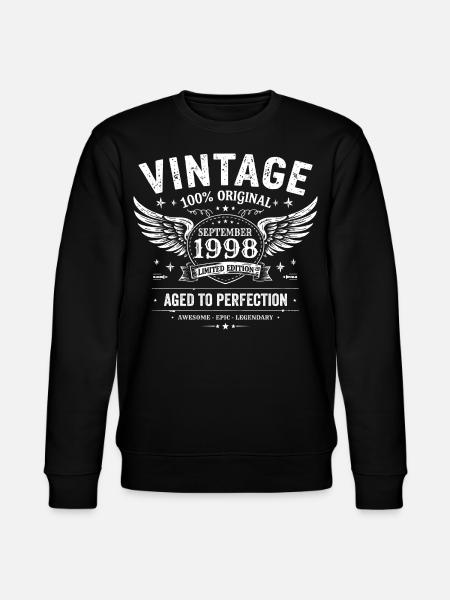 Born in September 1998 - Stanley/Stella CHANGER Unisex Organic Sweatshirt - black