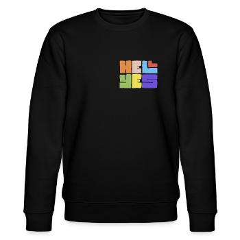 Hell Yes - Stanley/Stella Unisex Bio-Sweatshirt CHANGER  - Schwarz - Vorne - Nik (191cm) & Marisol (170cm)