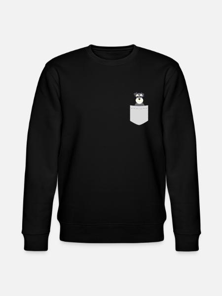 Schnauzer Pocket Chest Bag Dog Sweet Gift - Stanley/Stella CHANGER Unisex Organic Sweatshirt - black