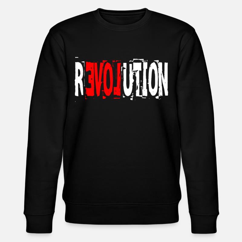 Revolution Liebe - Stanley/Stella Unisex Bio-Sweatshirt CHANGER  - Schwarz