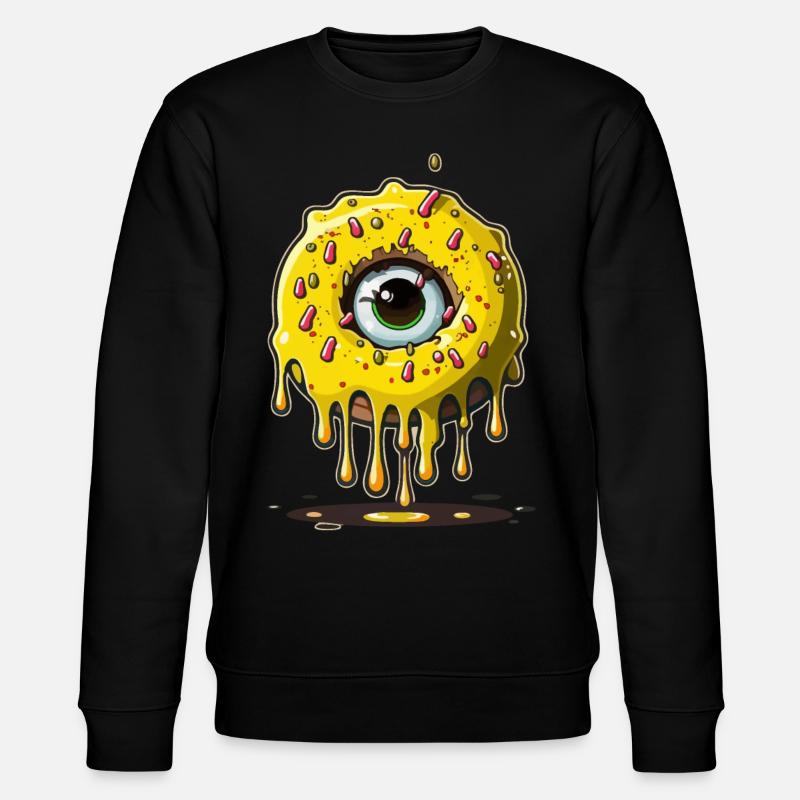 Monster-Augen-Donut - Stanley/Stella Unisex Bio-Sweatshirt CHANGER  - Schwarz