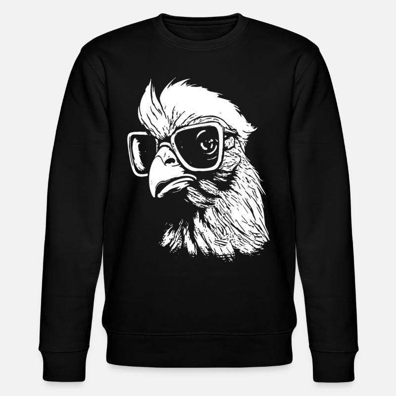 intelligentes Huhn - Stanley/Stella Unisex Bio-Sweatshirt CHANGER  - Schwarz