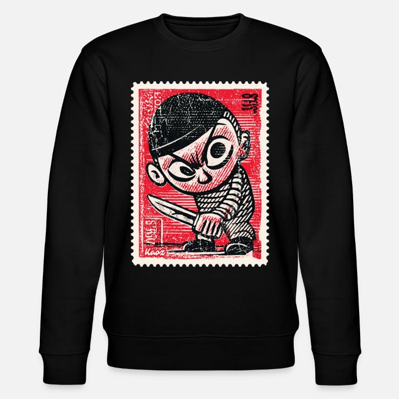 Bande dessinée gangster sur timbre-poste - Sweat bio CHANGER Stanley/Stella Unisexe - noir