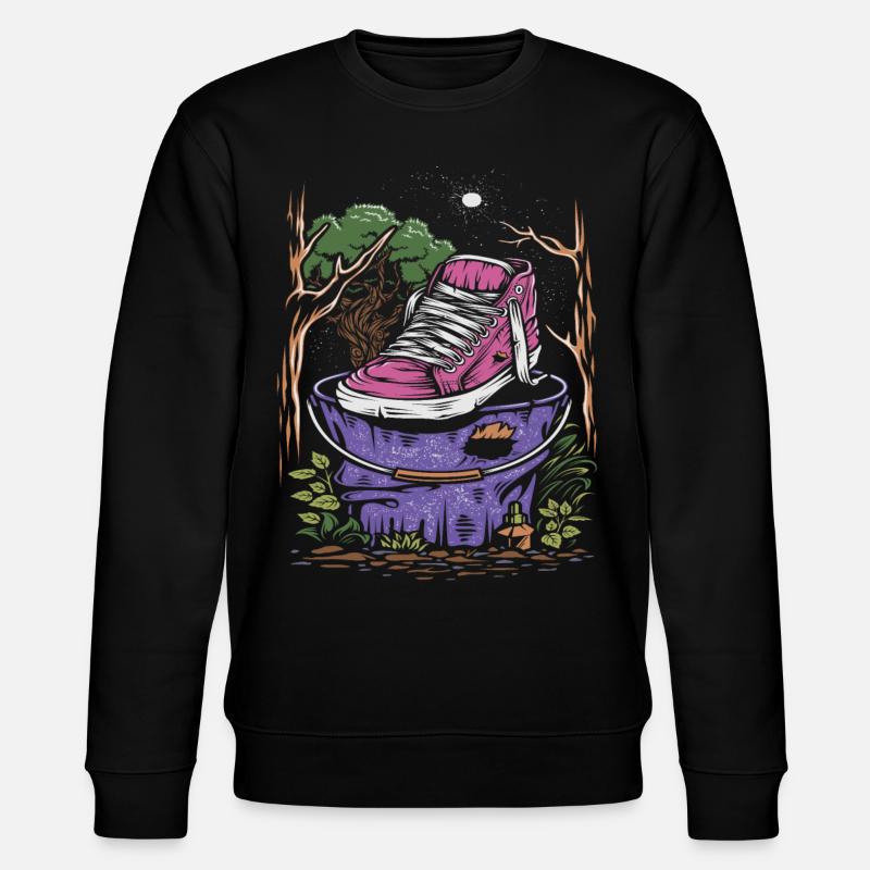 Schuhe - Stanley/Stella Unisex Bio-Sweatshirt CHANGER  - Schwarz