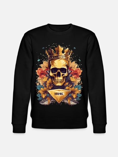 Golden Skull King - Stanley/Stella CHANGER Unisex Organic Sweatshirt - black