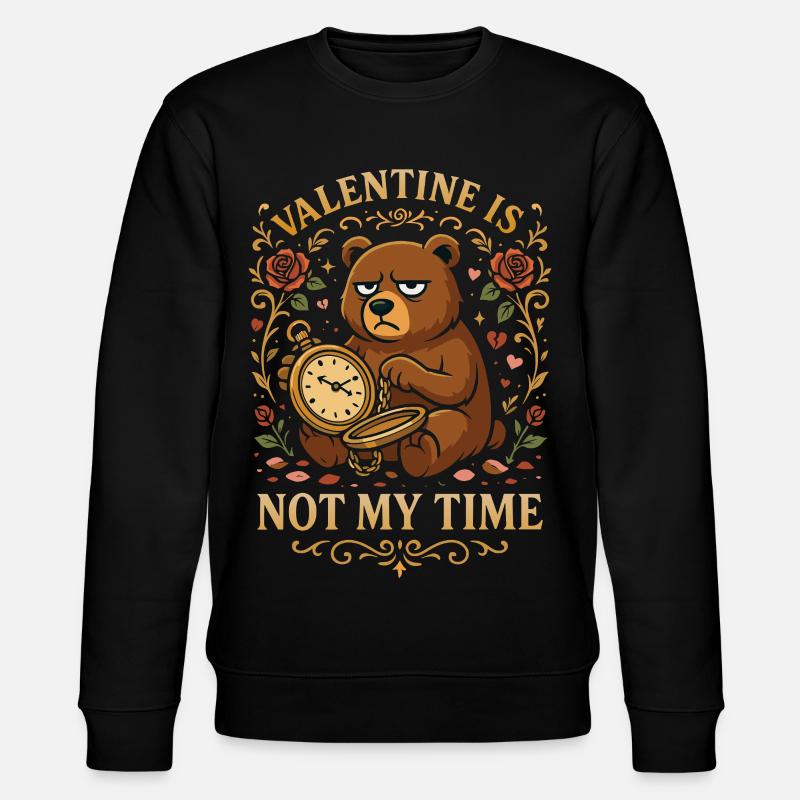 Valentine Is Not My Time - Stanley/Stella Unisex Bio-Sweatshirt CHANGER  - Schwarz