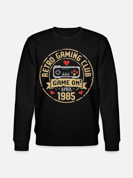 April 1985 Anniversary April 1985 Retro - Stanley/Stella CHANGER Unisex Organic Sweatshirt - black