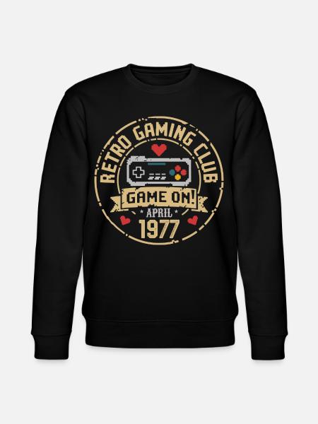 April 1977 Anniversary April 1977 Retro - Stanley/Stella CHANGER Unisex Organic Sweatshirt - black
