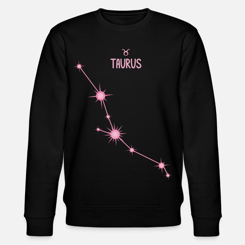 Stier-Sternzeichen Sternbild Pastellrosa - Stanley/Stella Unisex Bio-Sweatshirt CHANGER  - Schwarz