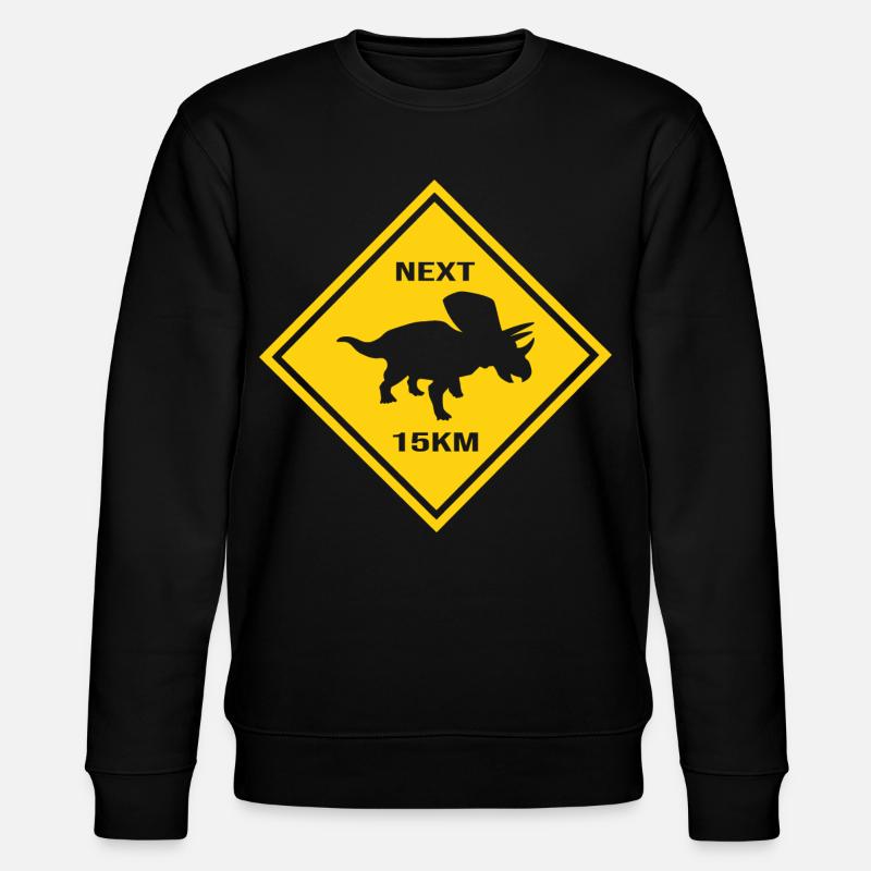 Achtung Torosaurus - Stanley/Stella Unisex Bio-Sweatshirt CHANGER  - Schwarz