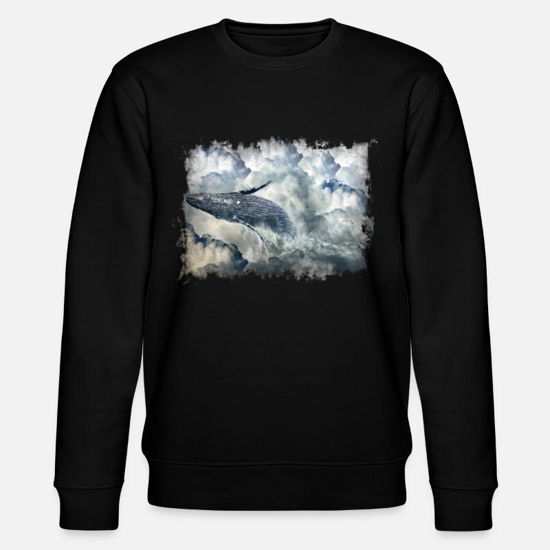 Baleine dans les nuages - Sweat bio CHANGER Stanley/Stella Unisexe - noir
