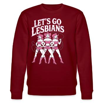 Let’s Go Lesbiennes Lesbienne - Sweat bio CHANGER Stanley/Stella Unisexe - bordeaux - Devant - Nik (191cm) & Marisol (170cm)