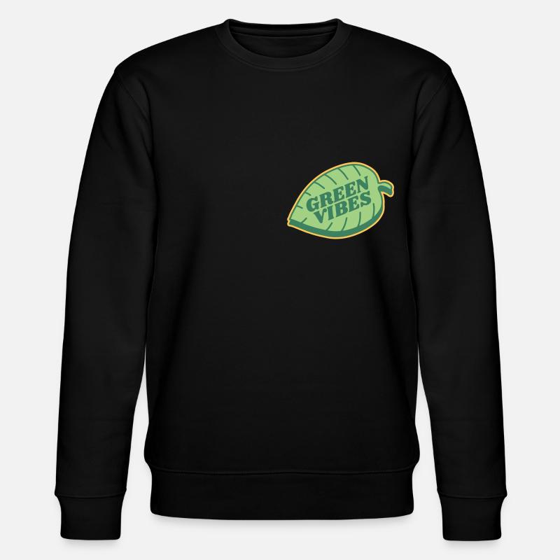 Vibrations vertes - Sweat bio CHANGER Stanley/Stella Unisexe - noir