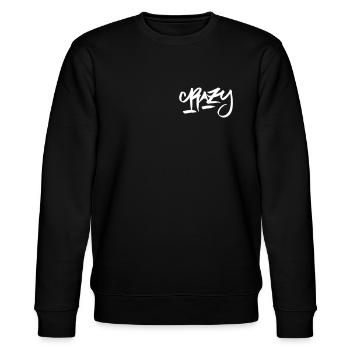 CRAZY - Stanley/Stella Unisex Bio-Sweatshirt CHANGER  - Schwarz - Vorne - Nik (191cm) & Marisol (170cm)
