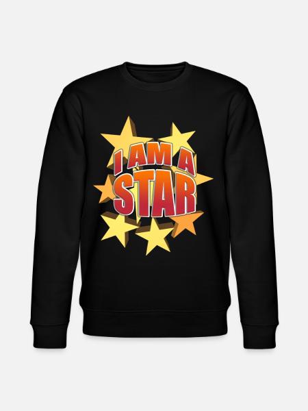 I am a star - Stanley/Stella CHANGER Unisex Organic Sweatshirt - black