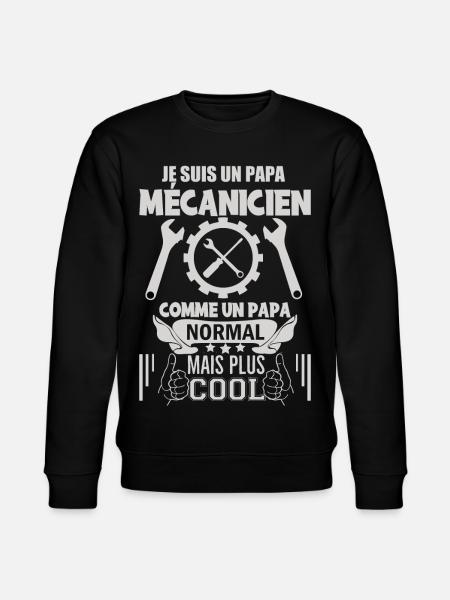 Papa mécanicien - Sweat bio CHANGER Stanley/Stella Unisexe - noir
