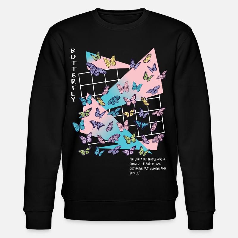 Be like a butterfly - Stanley/Stella CHANGER Unisex Organic Sweatshirt - black
