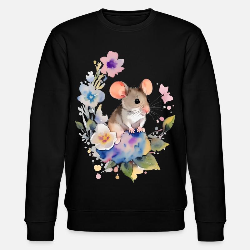 Kleines Mäuschen - Stanley/Stella Unisex Bio-Sweatshirt CHANGER  - Schwarz