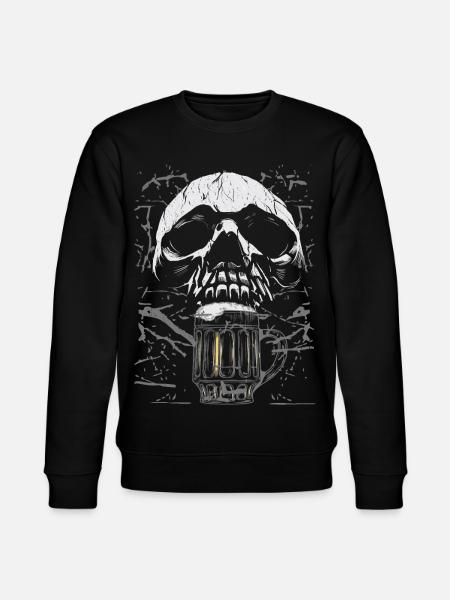 Skull Beer Mug Gothic - Stanley/Stella CHANGER Unisex Organic Sweatshirt - black