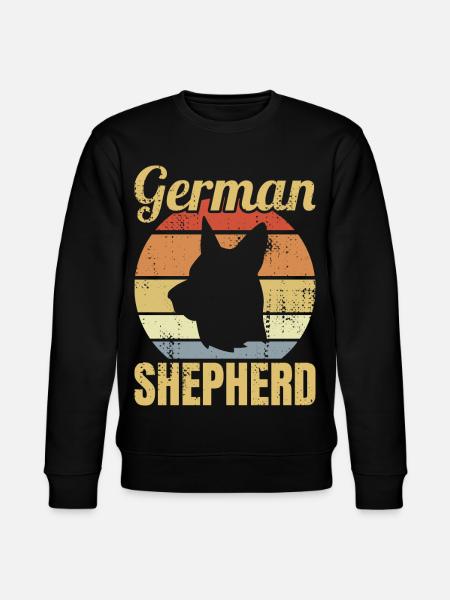 Retro German Shepherd - Stanley/Stella CHANGER Unisex Organic Sweatshirt - black