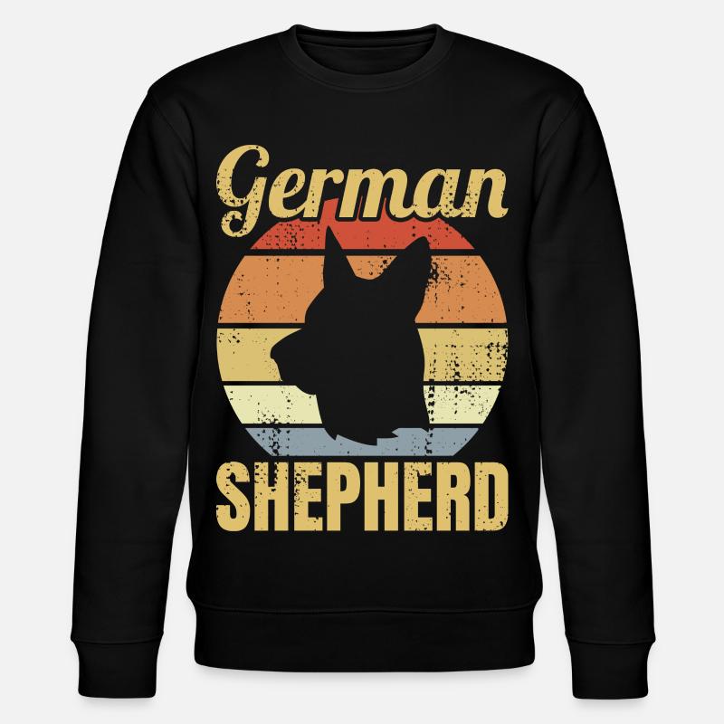 Retro German Shepherd - Stanley/Stella CHANGER Unisex Organic Sweatshirt - black