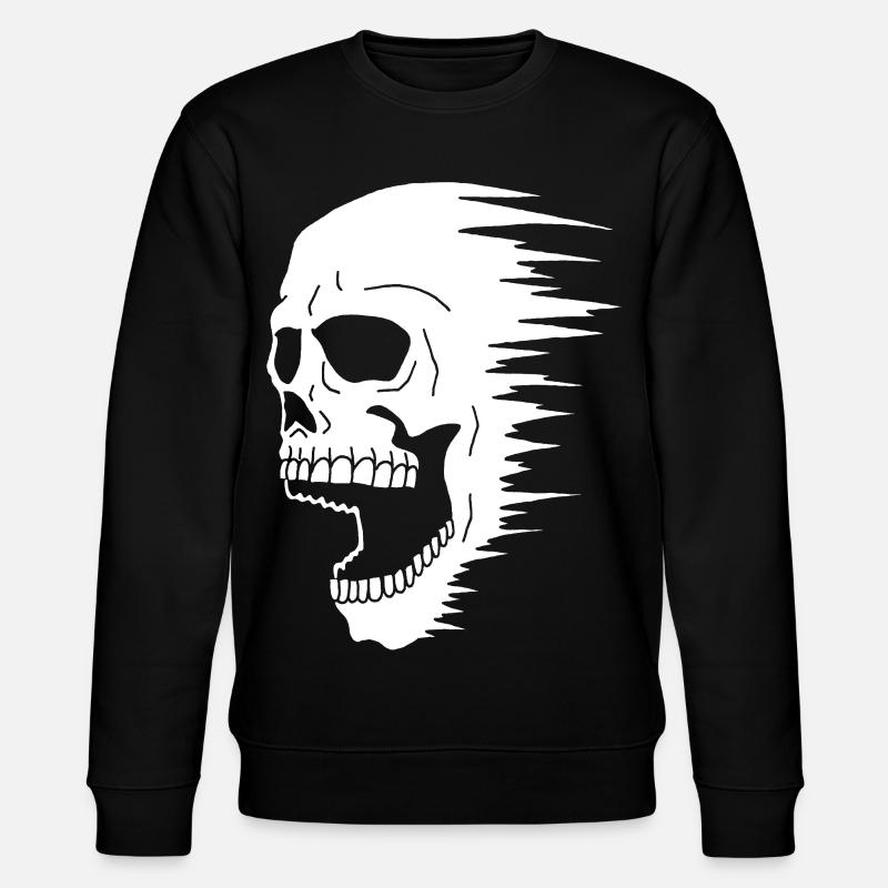 Skull and speed - Stanley/Stella CHANGER Unisex Organic Sweatshirt - black