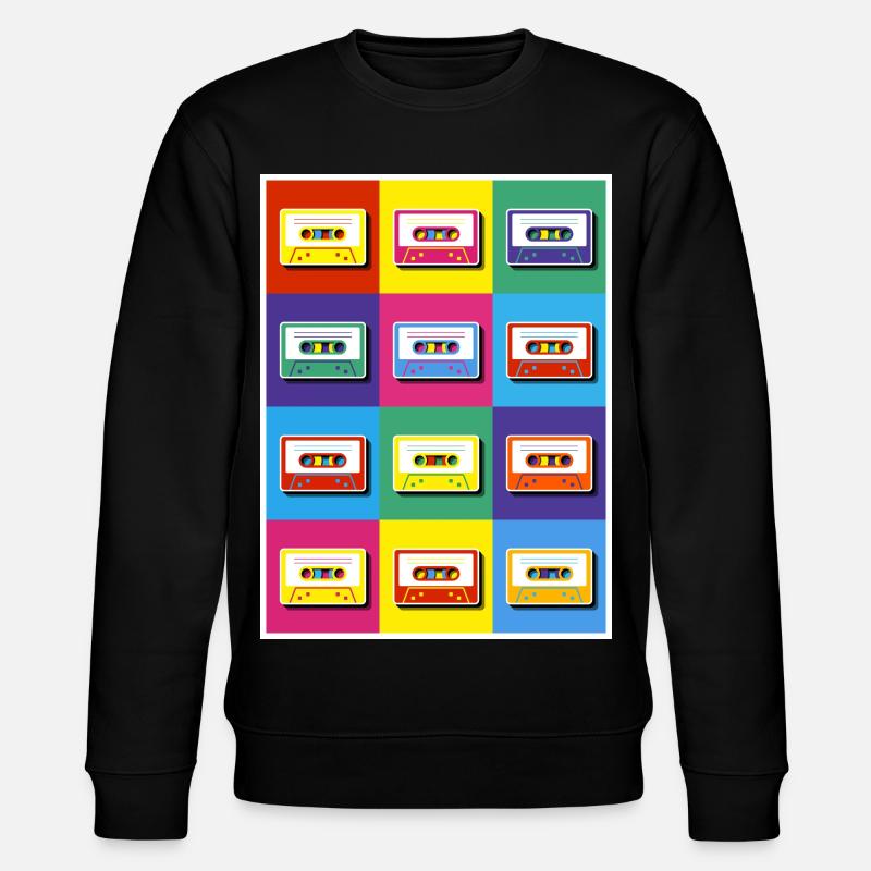 Pop-Art-Kassetten - Stanley/Stella Unisex Bio-Sweatshirt CHANGER - Schwarz