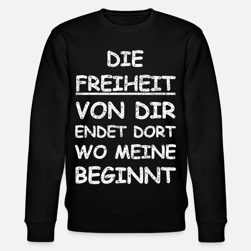 Funny saying: Freedom, Basic Law - Stanley/Stella CHANGER Unisex Organic Sweatshirt - black