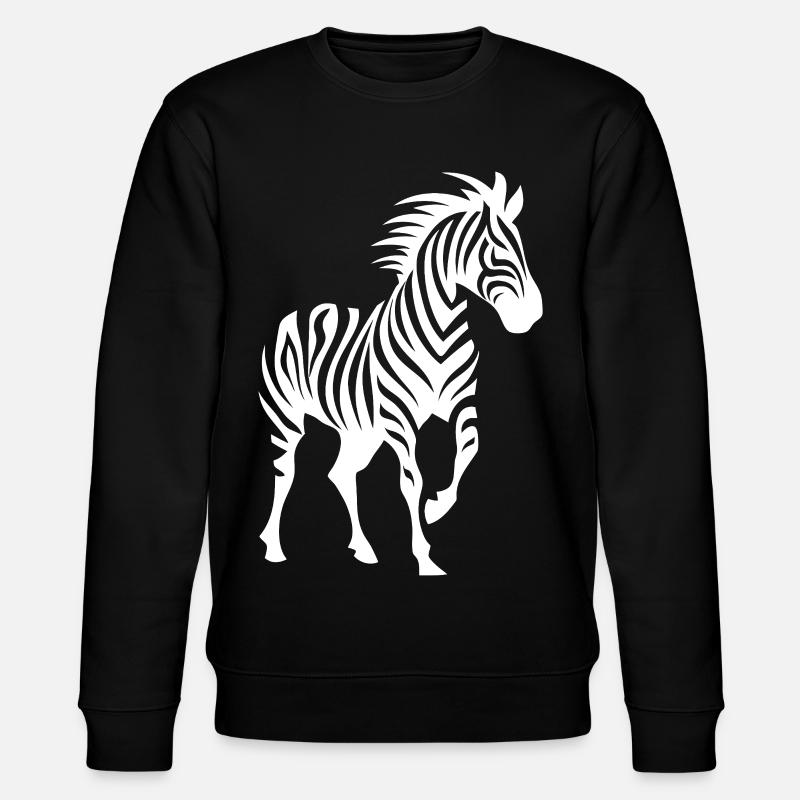 Zebra Silhouette Schwarzweiß - Stanley/Stella Unisex Bio-Sweatshirt CHANGER  - Schwarz