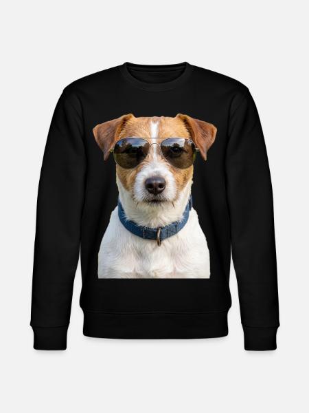 Cooler Jack Russell Terrier Sonnenbrille - Stanley/Stella Unisex Bio-Sweatshirt CHANGER  - Schwarz