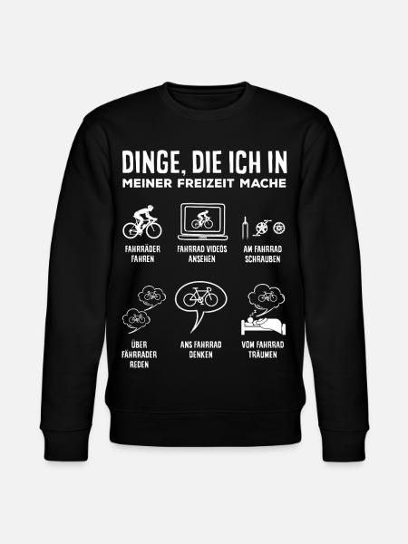 Fahrrad Freizeit Radfahrer Lustiger Spruch - Stanley/Stella Unisex Bio-Sweatshirt CHANGER  - Schwarz