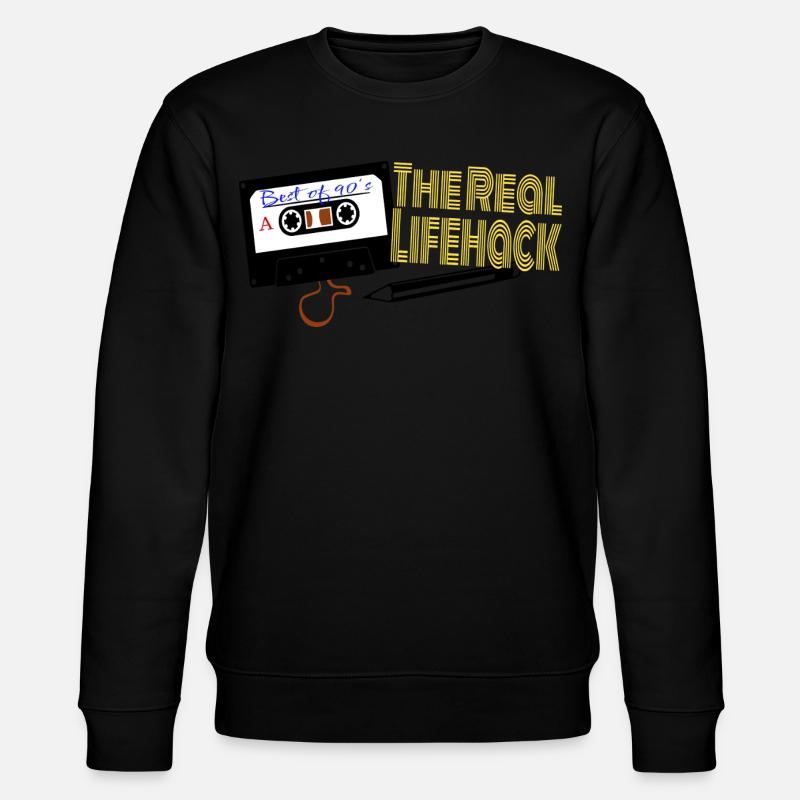 the real life hack - Stanley/Stella Unisex Bio-Sweatshirt CHANGER  - Schwarz