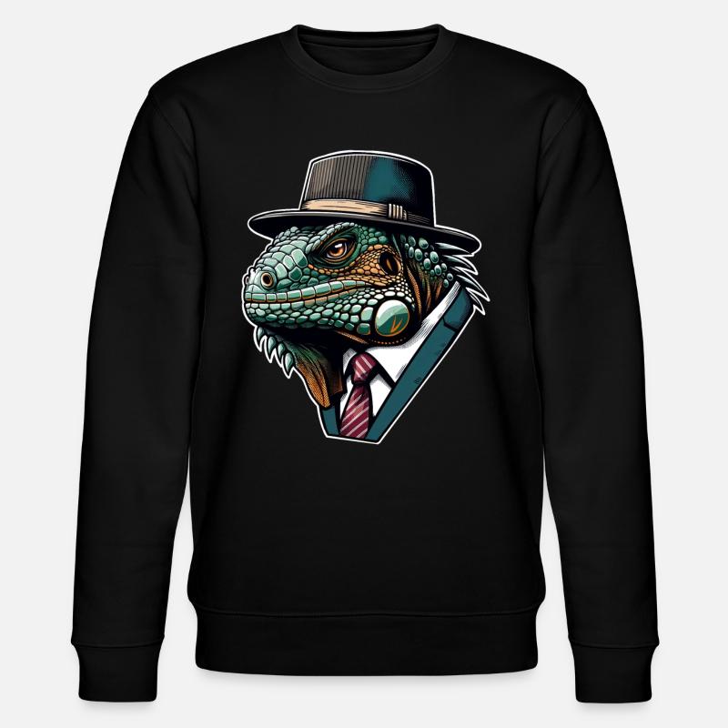 Leguan - Stanley/Stella Unisex Bio-Sweatshirt CHANGER  - Schwarz