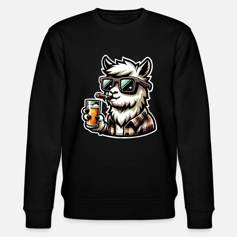 Alpaka Bier - Stanley/Stella Unisex Bio-Sweatshirt CHANGER  - Schwarz