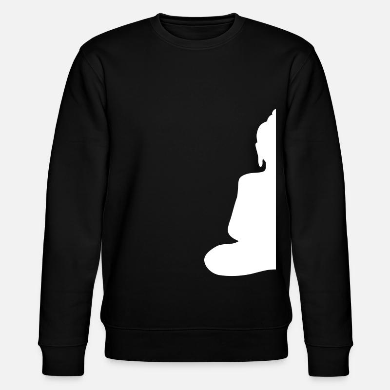 halber Buddha - Stanley/Stella Unisex Bio-Sweatshirt CHANGER - Schwarz