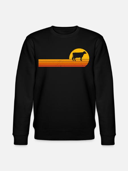 Mucche Sunrise Maglietta Mucca Divertente - Felpa ecologica unisex CHANGER di Stanley/Stella - nero
