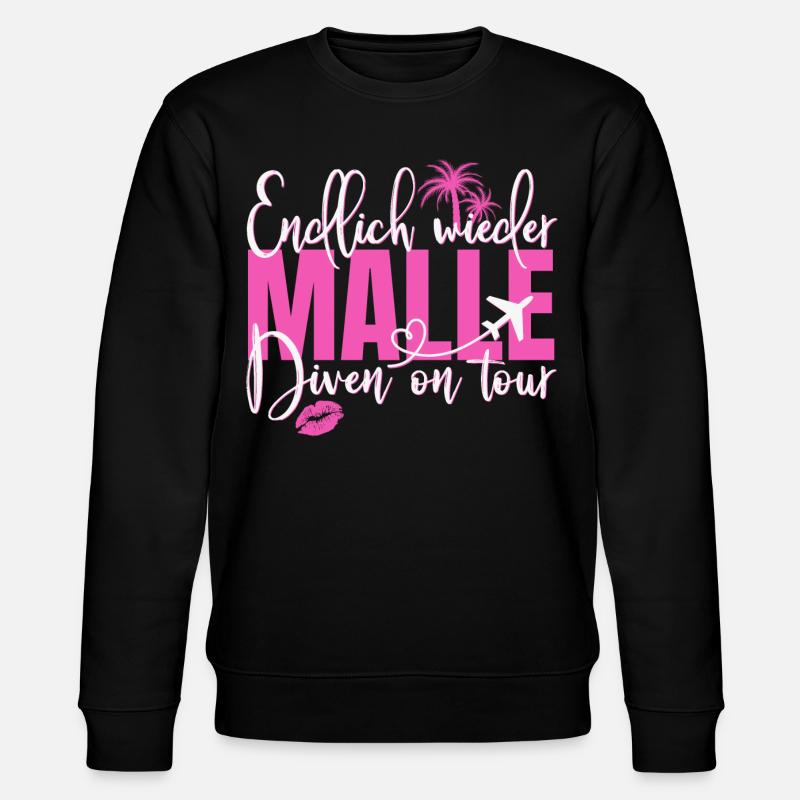 Mallorca Spruch Endlich Wieder Malle Diven On Tour - Stanley/Stella Unisex Bio-Sweatshirt CHANGER  - Schwarz