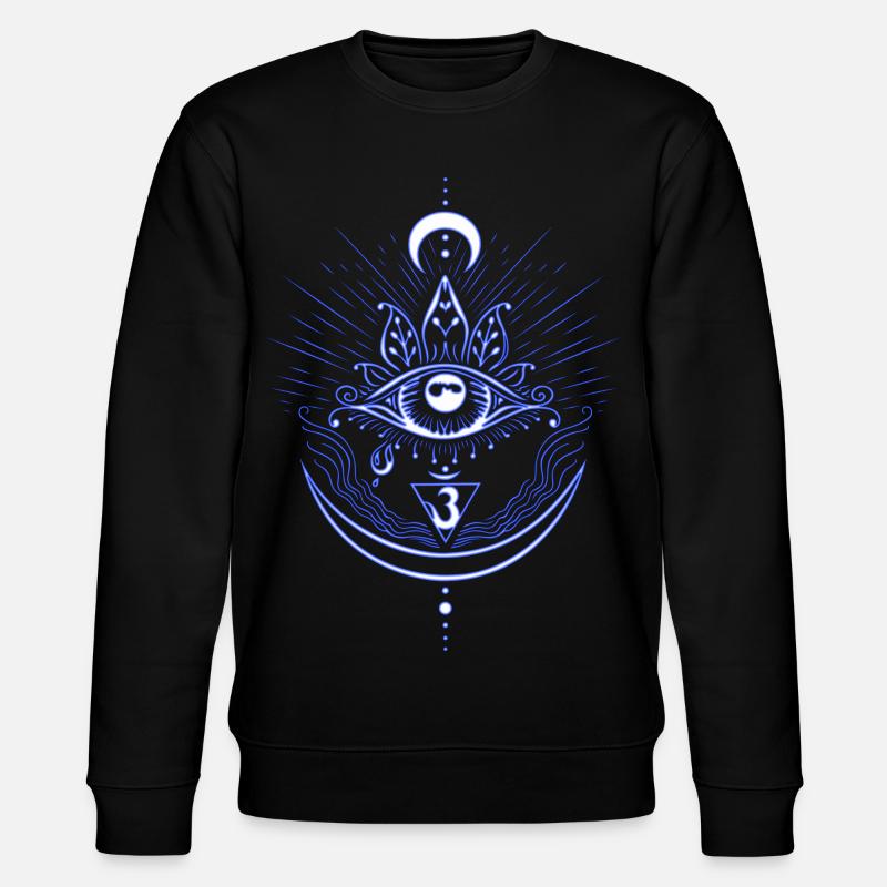 Third Eye Chakra Symbol Third Eye - Stanley/Stella CHANGER Unisex Organic Sweatshirt - black