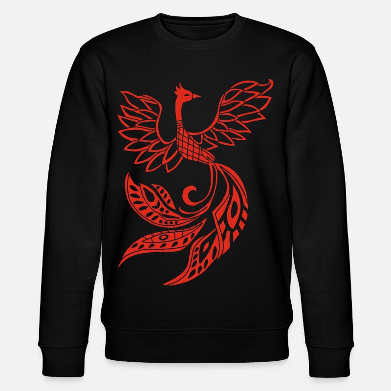 Oiseau phénix rouge - Sweat bio CHANGER Stanley/Stella Unisexe - noir