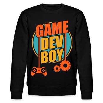 Game Developer Boy - Stanley/Stella CHANGER Unisex Organic Sweatshirt - black - Front - Nik (191cm) & Marisol (170cm)
