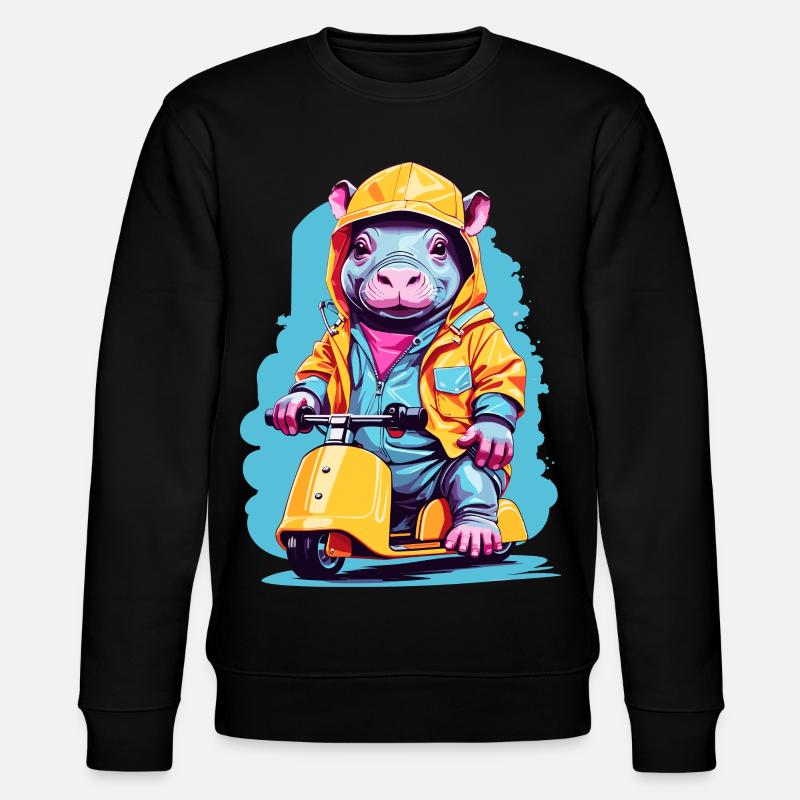 Hippopotame doux - Sweat bio CHANGER Stanley/Stella Unisexe - noir