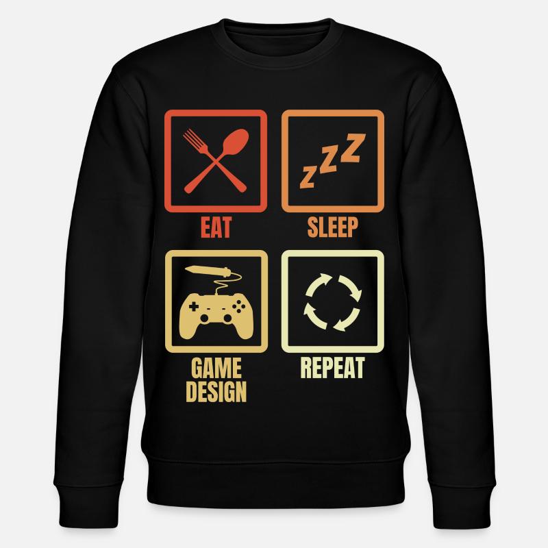 Game Designer Zeitplan - Stanley/Stella Unisex Bio-Sweatshirt CHANGER  - Schwarz