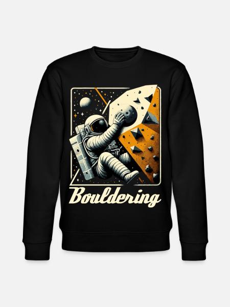 Bouldering Astronaut Spaceman Gift - Stanley/Stella CHANGER Unisex Organic Sweatshirt - black