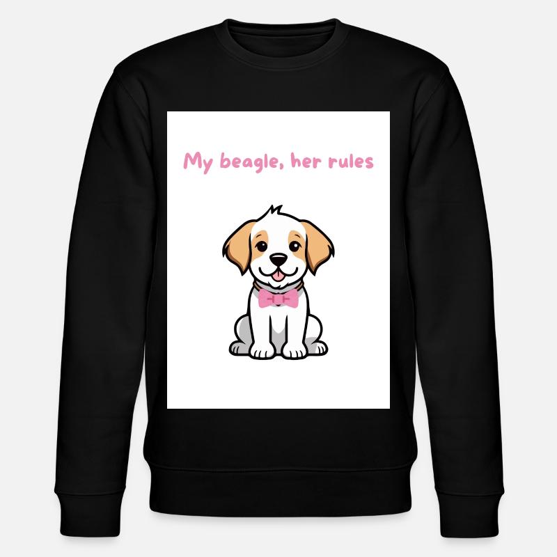 Mein Beagle, ihre Regeln - Stanley/Stella Unisex Bio-Sweatshirt CHANGER  - Schwarz