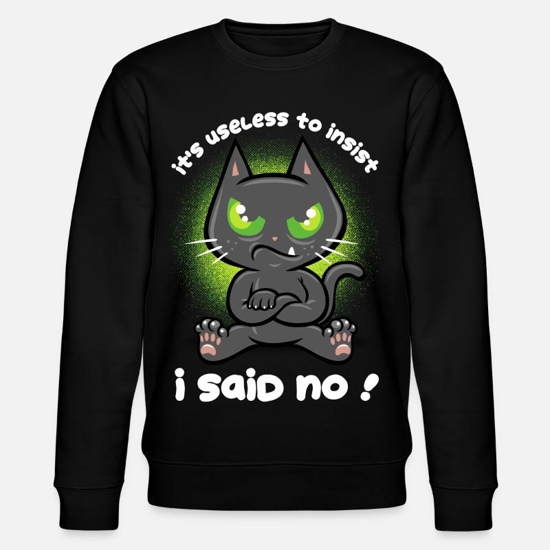 Chat têtu - Sweat bio CHANGER Stanley/Stella Unisexe - noir