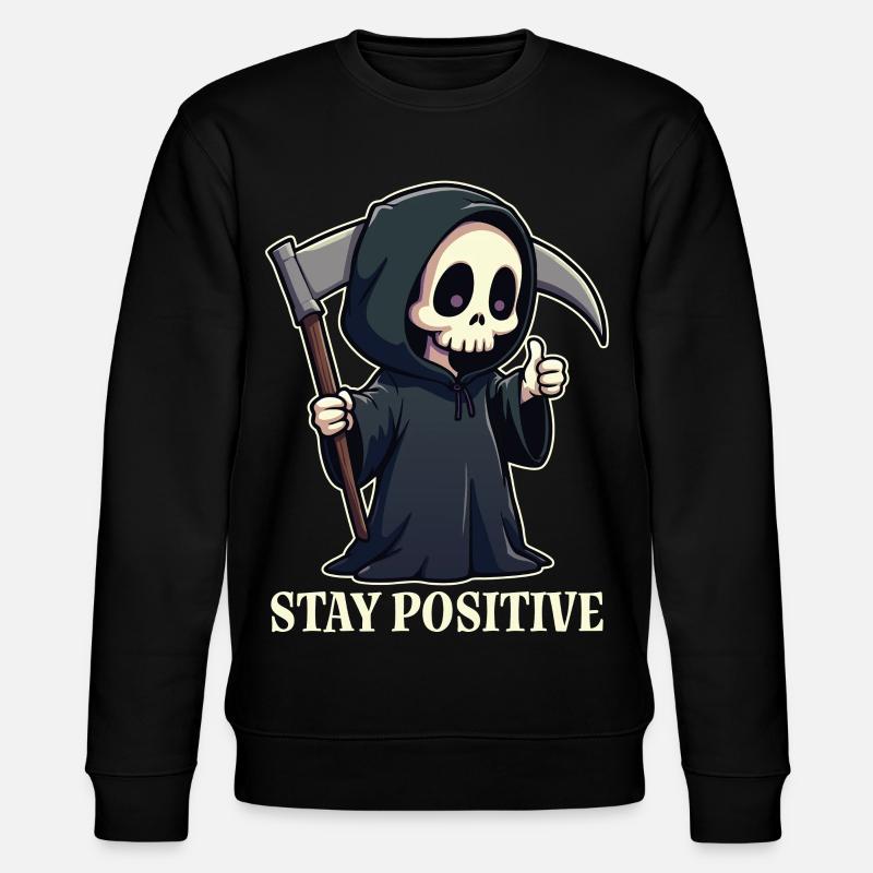 Restez positif - Sweat bio CHANGER Stanley/Stella Unisexe - noir