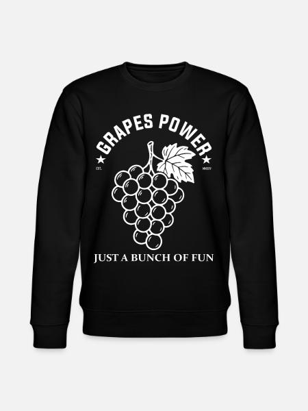 Weintrauben Design – Grapes Power Fun - Stanley/Stella CHANGER Unisex Organic Sweatshirt - black