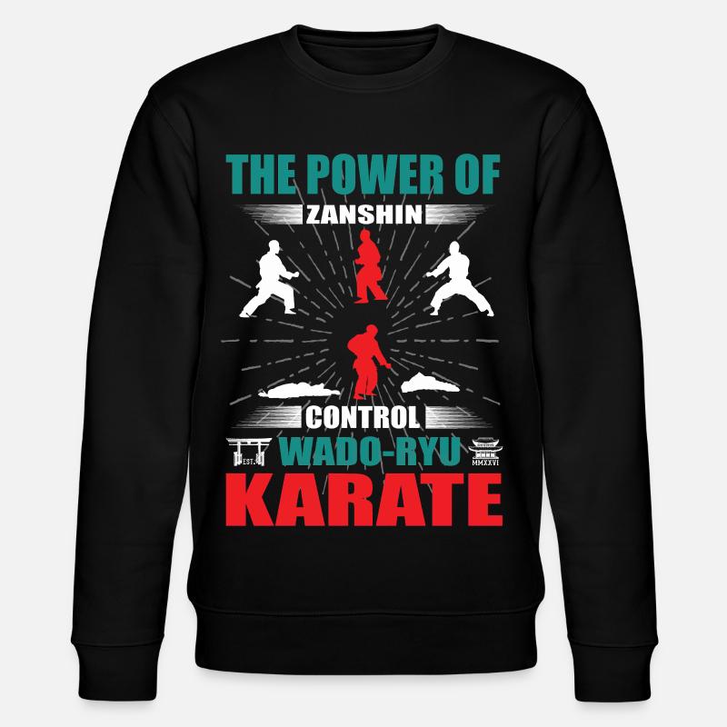 Wado-Ryu Karate Zanshin Design - Stanley/Stella Unisex Bio-Sweatshirt CHANGER  - Schwarz