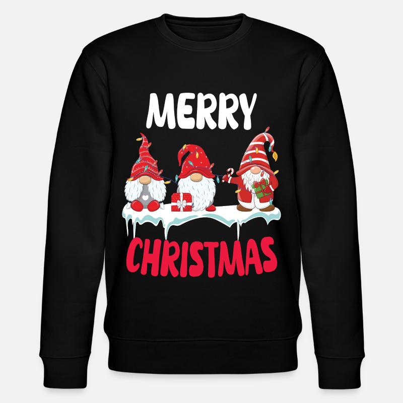 Gnomische Weihnachtstruppe - Stanley/Stella Unisex Bio-Sweatshirt CHANGER  - Schwarz